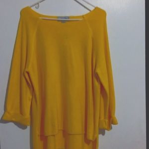 Yellow sweater hi low style brand new with tags